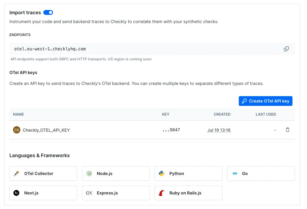Provide URL and header with authentication