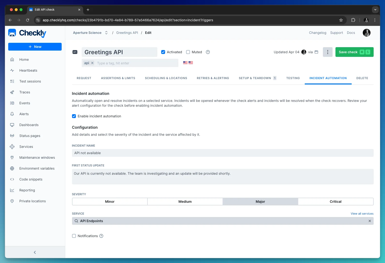 Incident automation