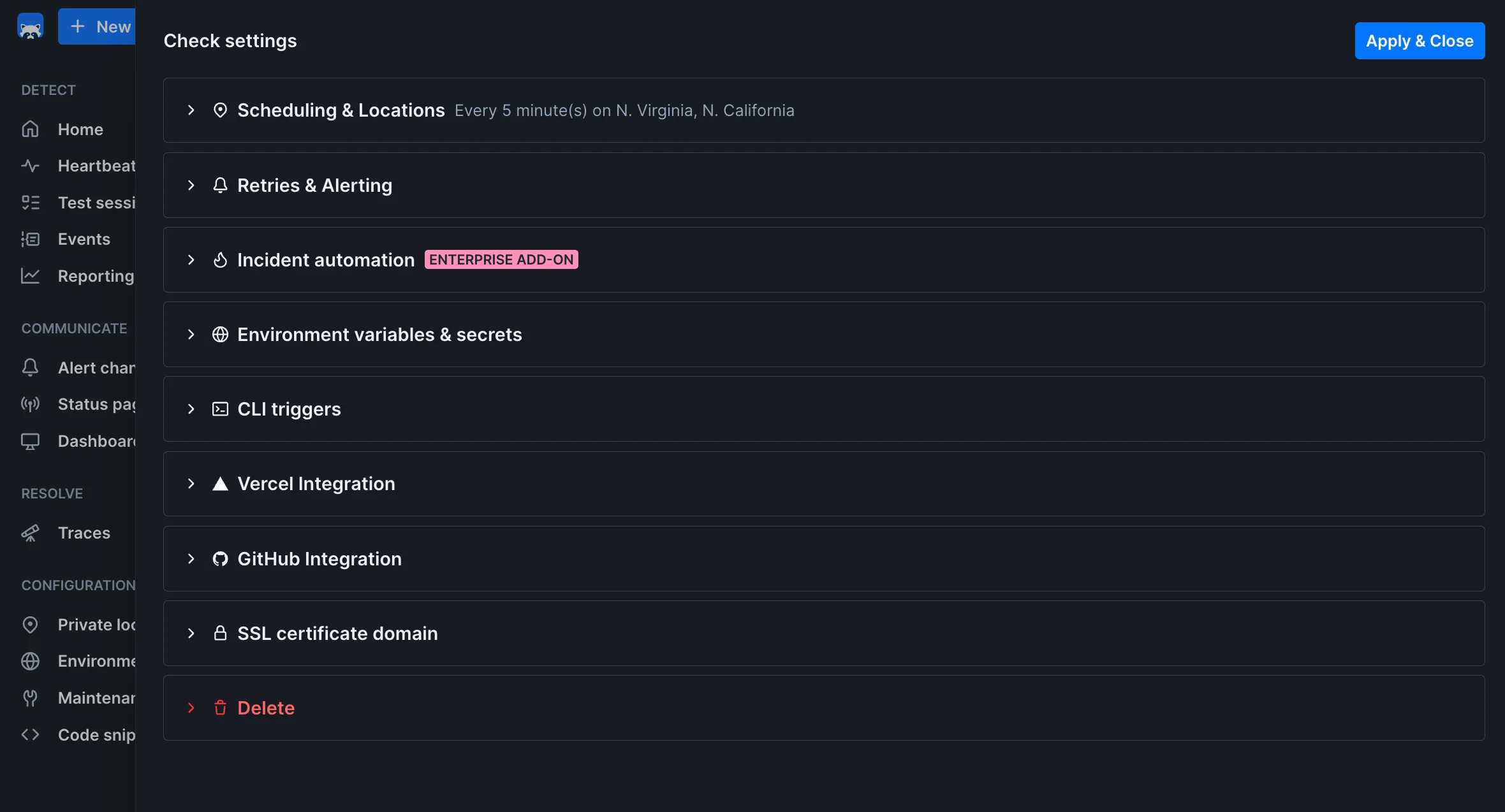 Dark mode interface