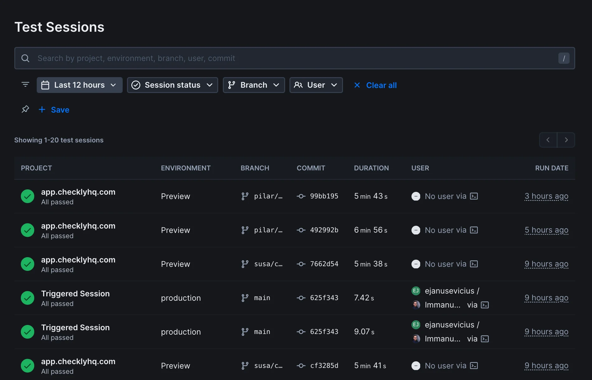 Testing overview