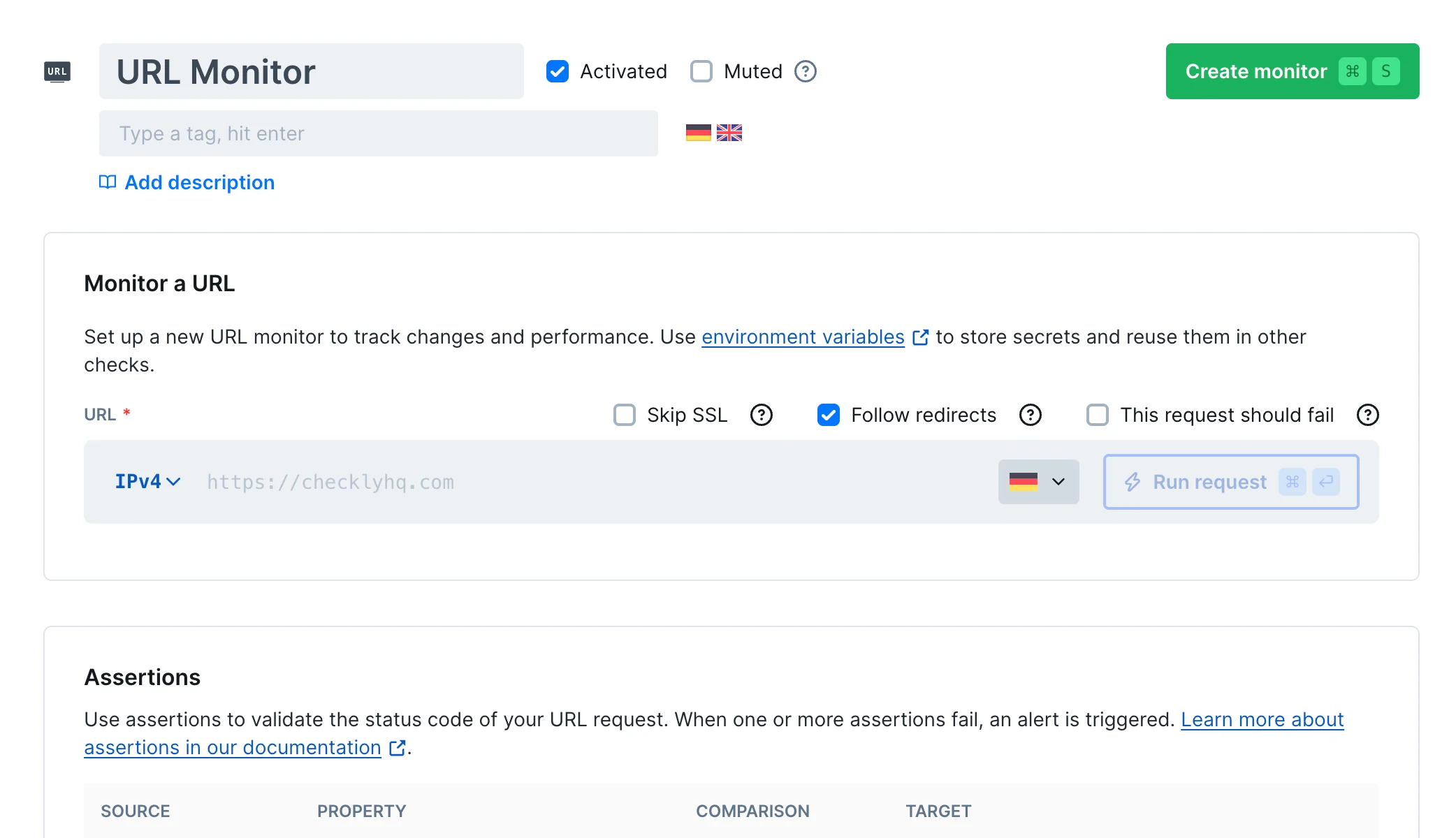 URL monitor overview