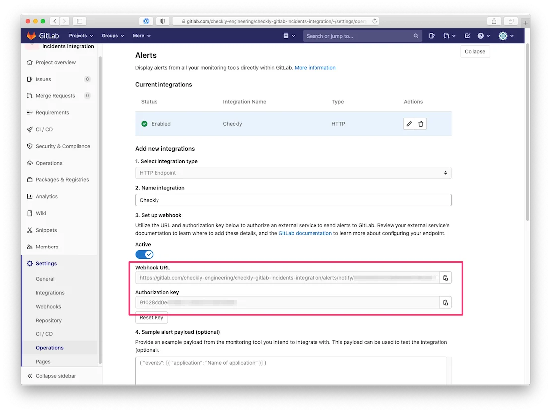 setup checkly gitlab integration step 3