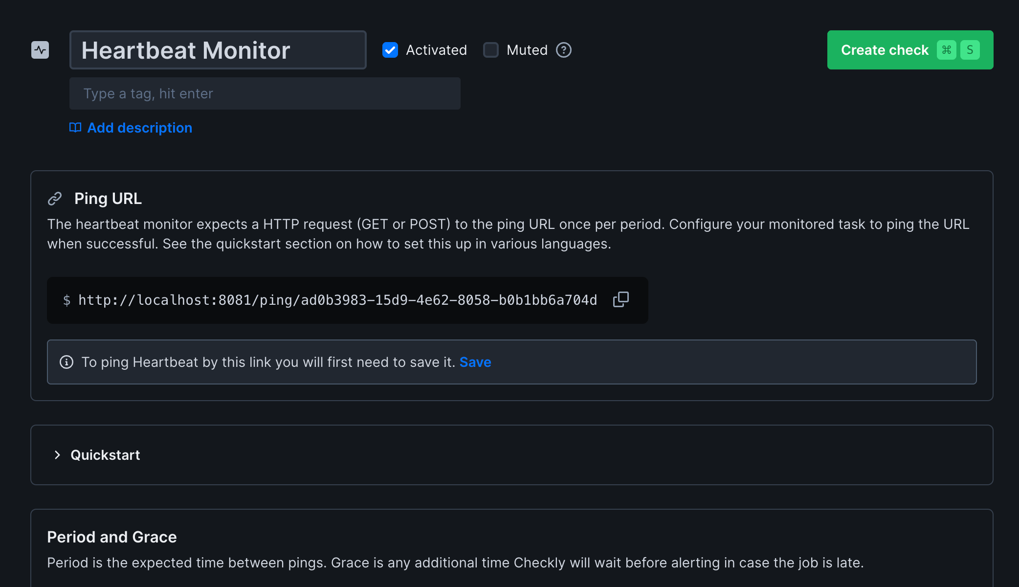 Dark mode interface