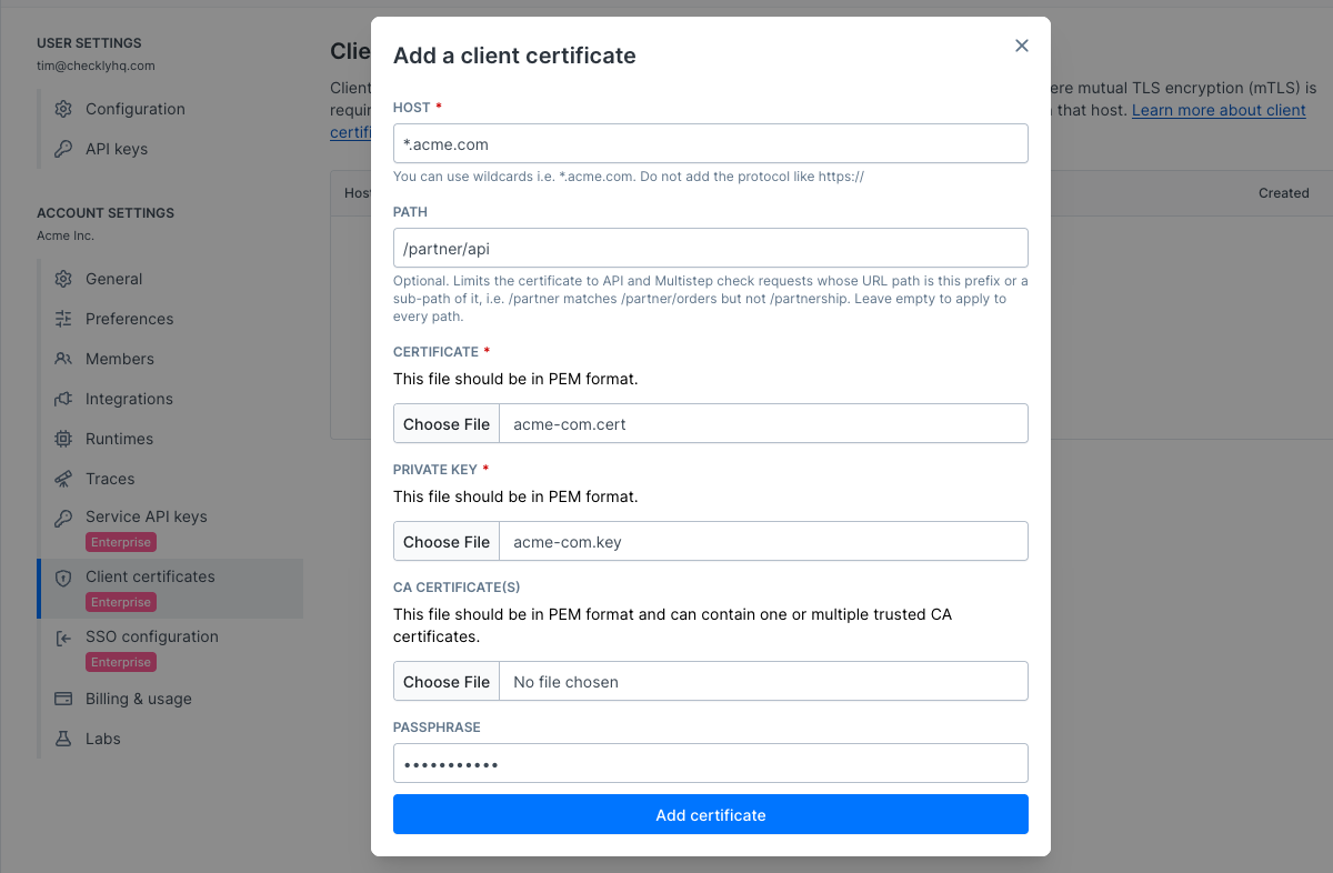 api checks client certificates
