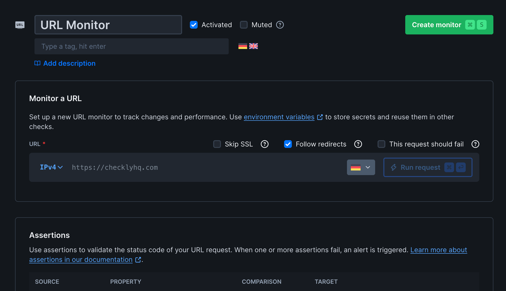 URL monitor overview
