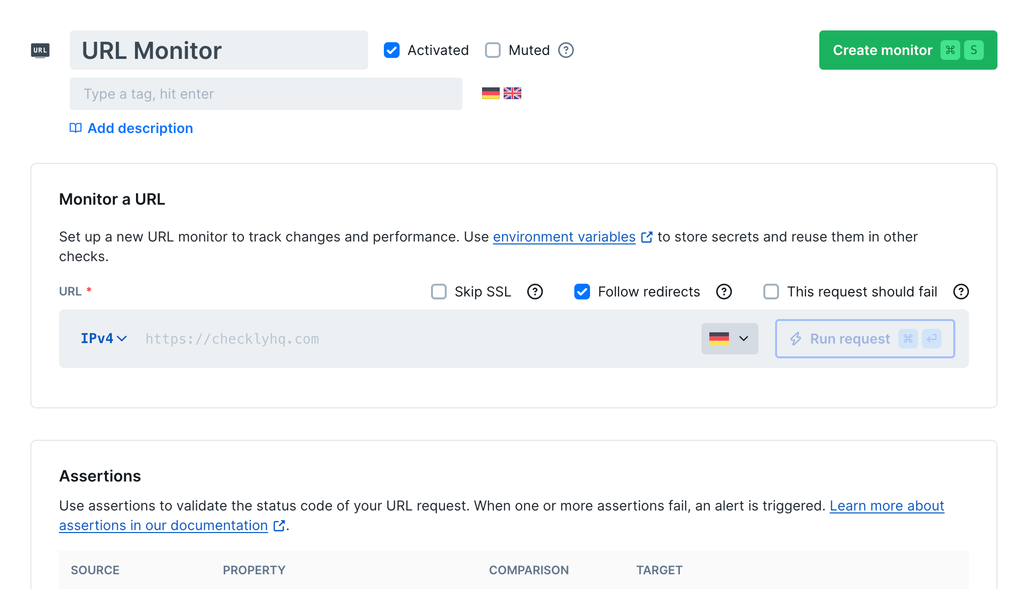 URL monitor overview