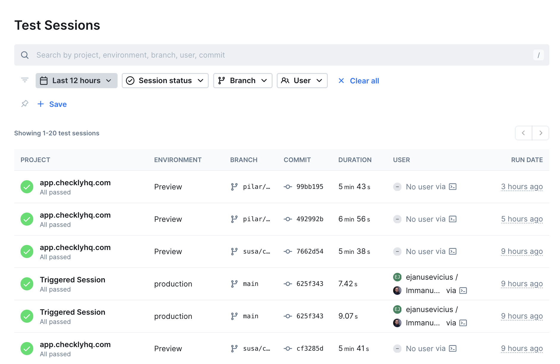 Testing overview
