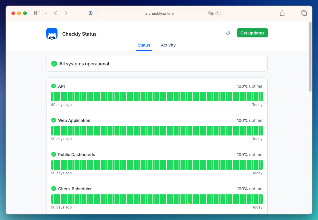Status page example
