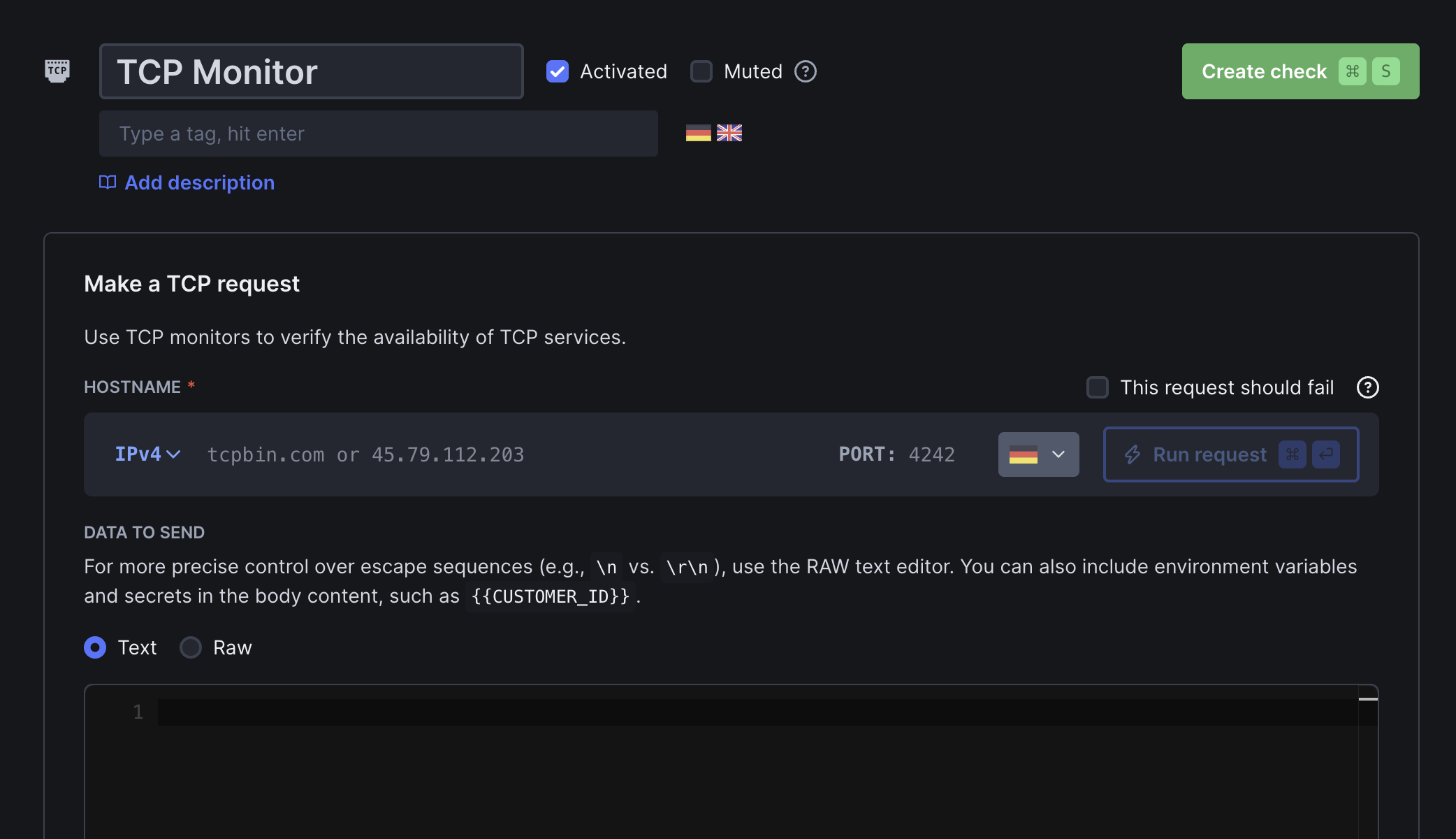 TCP monitor overview