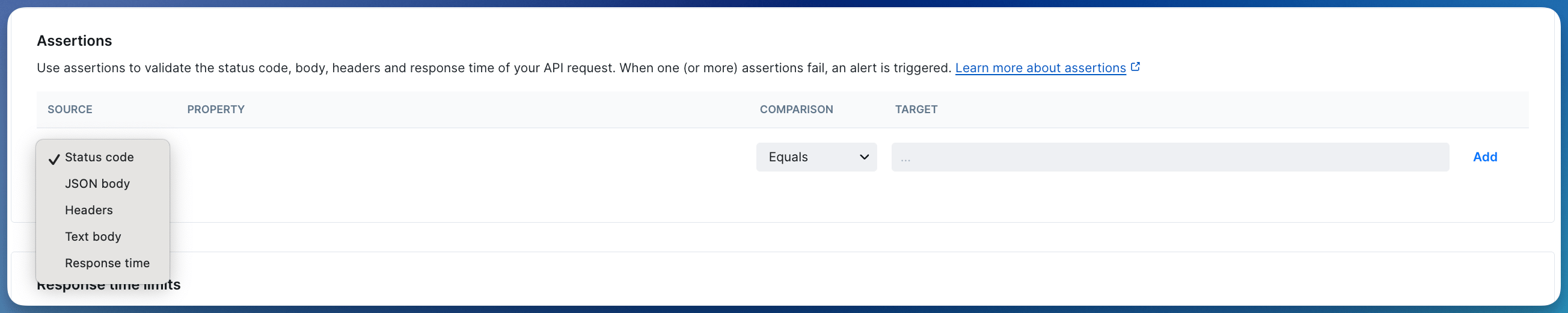 api check assertions