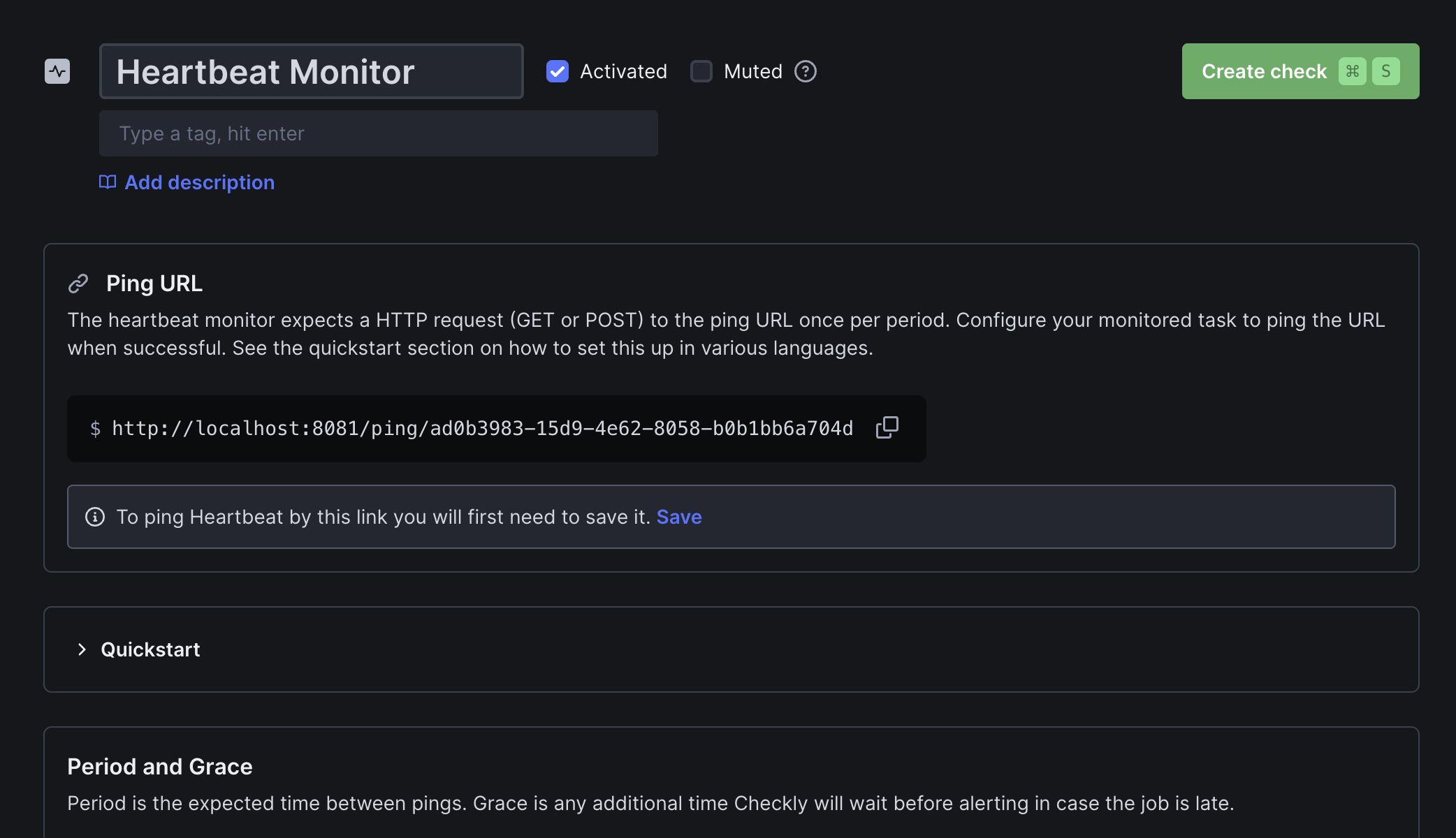 Dark mode interface