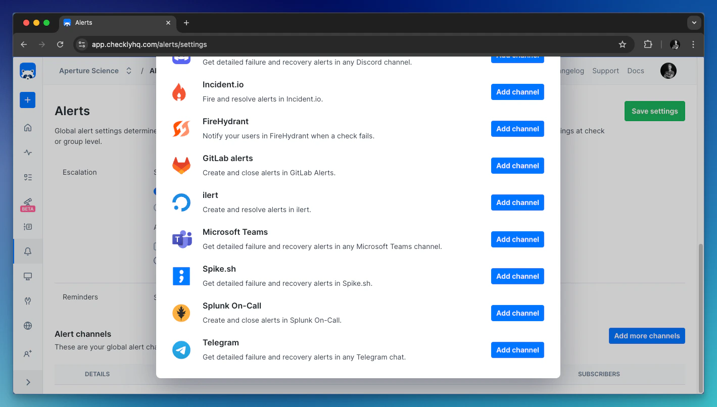 setup checkly msteams integration step 5