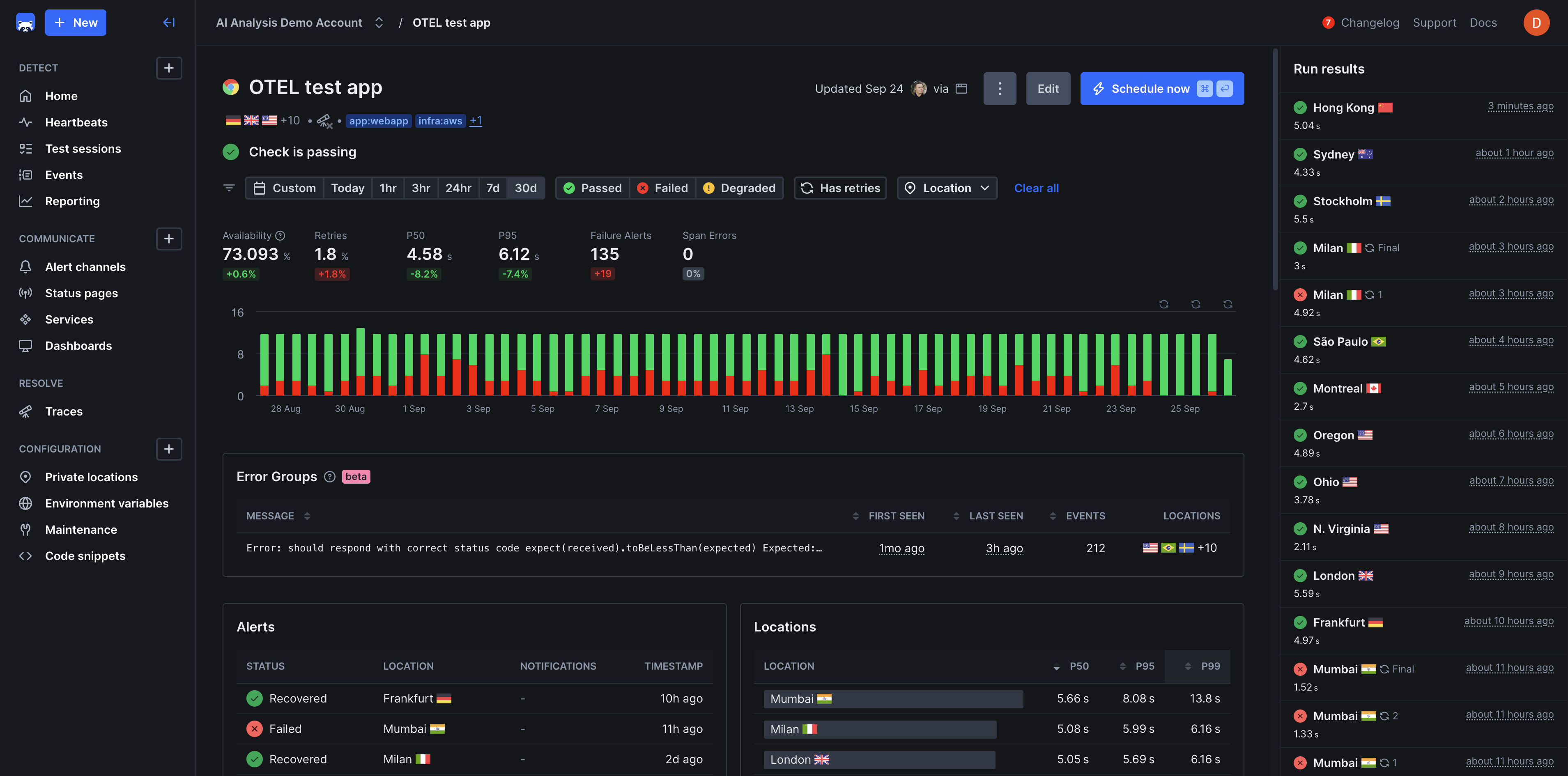 Dark mode interface