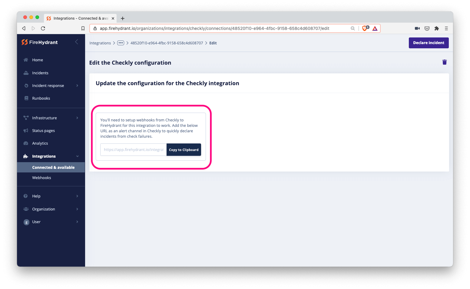 firehydrant integration step 2