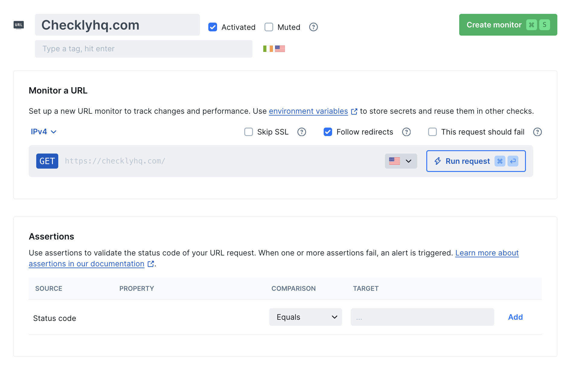 URL monitor overview