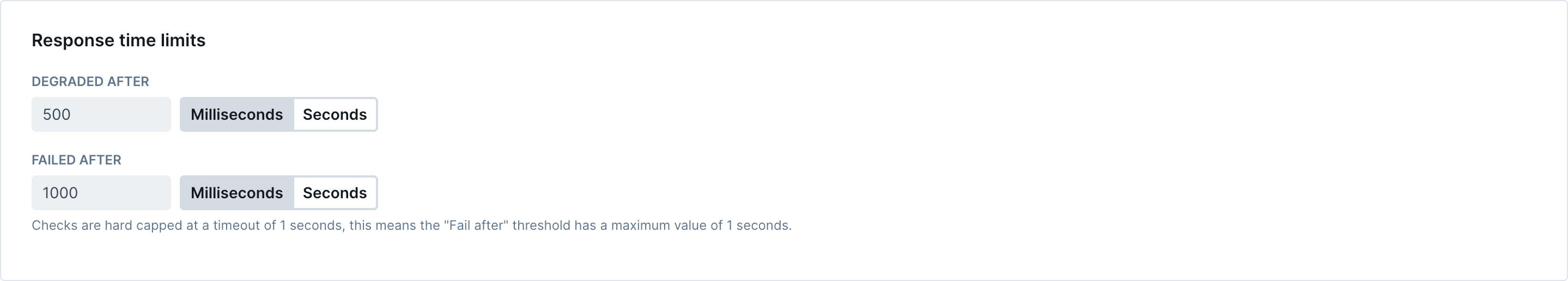 DNS monitor response time limits interface