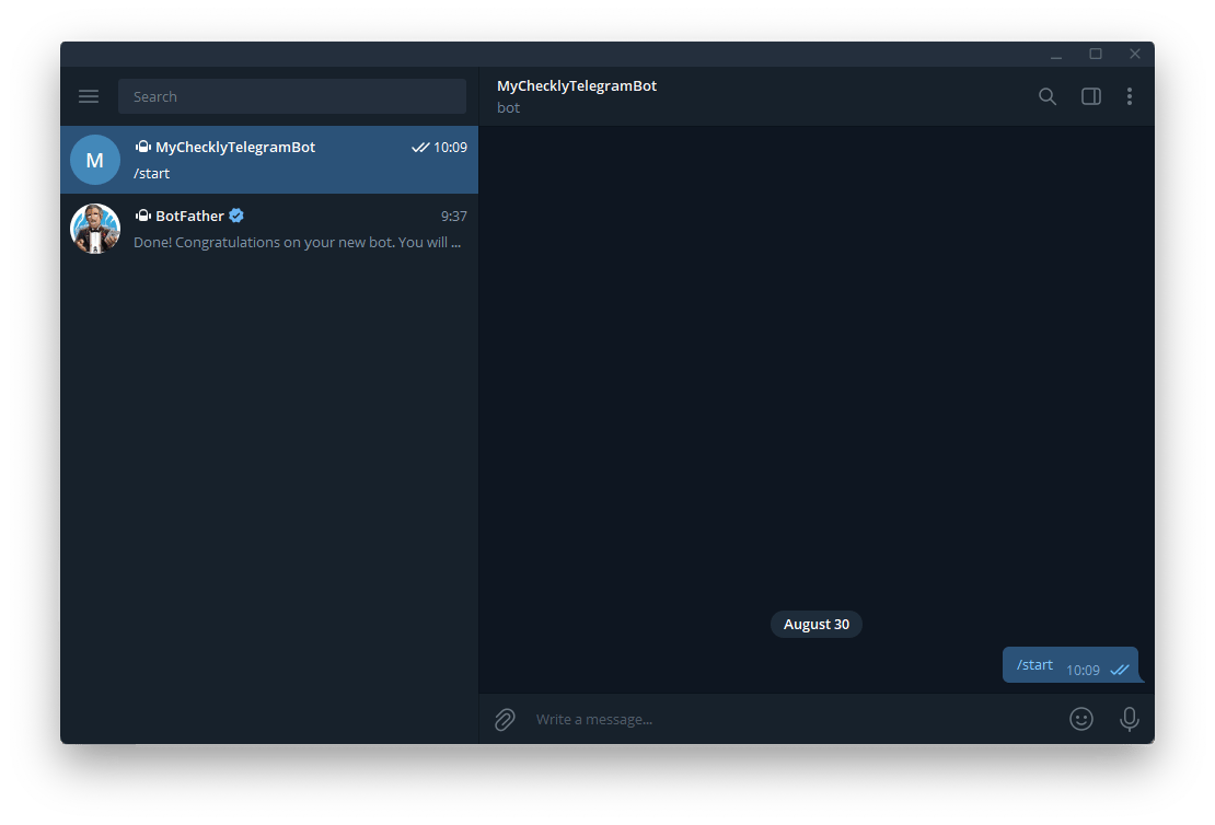 setup checkly telegram_bot step 2
