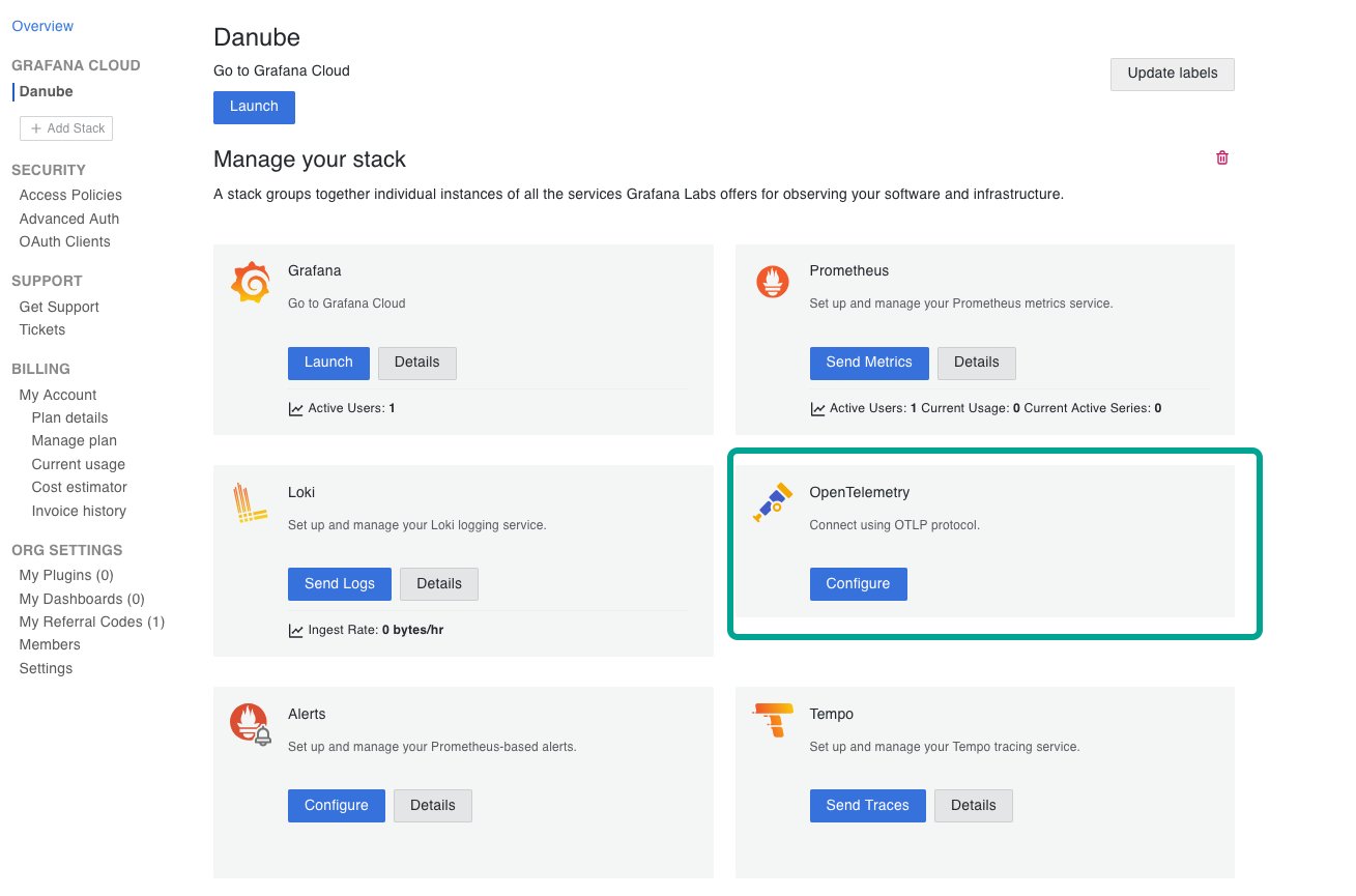 Add an OTLP connection in Grafana Cloud
