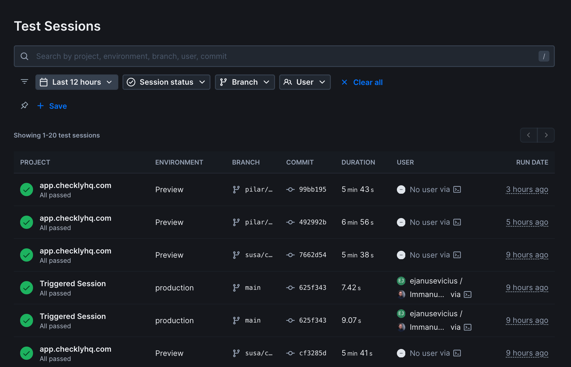 Testing overview