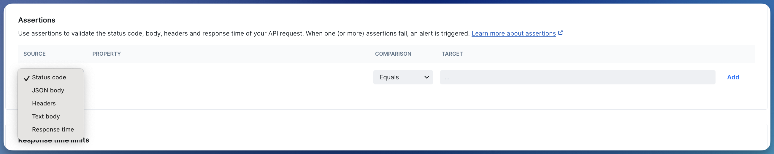 api check assertions