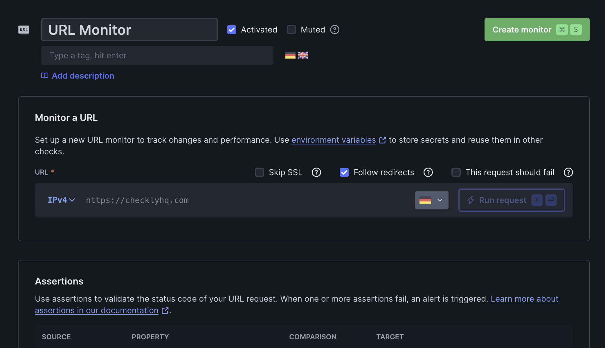URL monitor overview