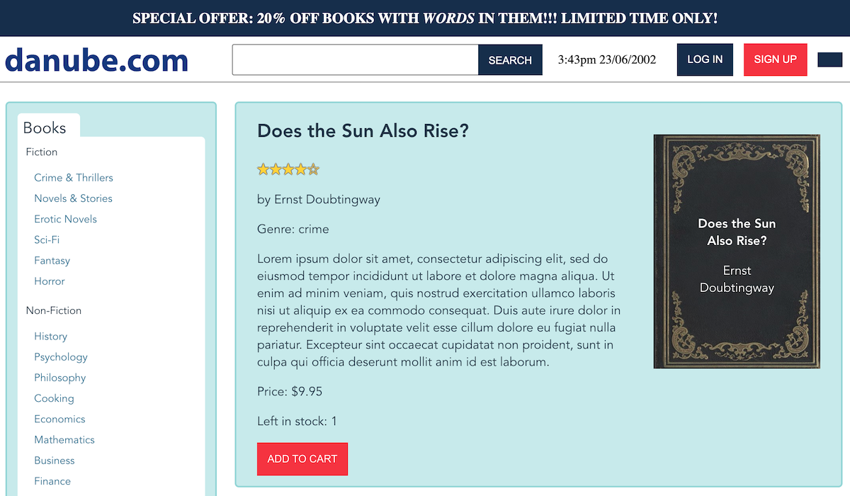 Our e-commerce storefront