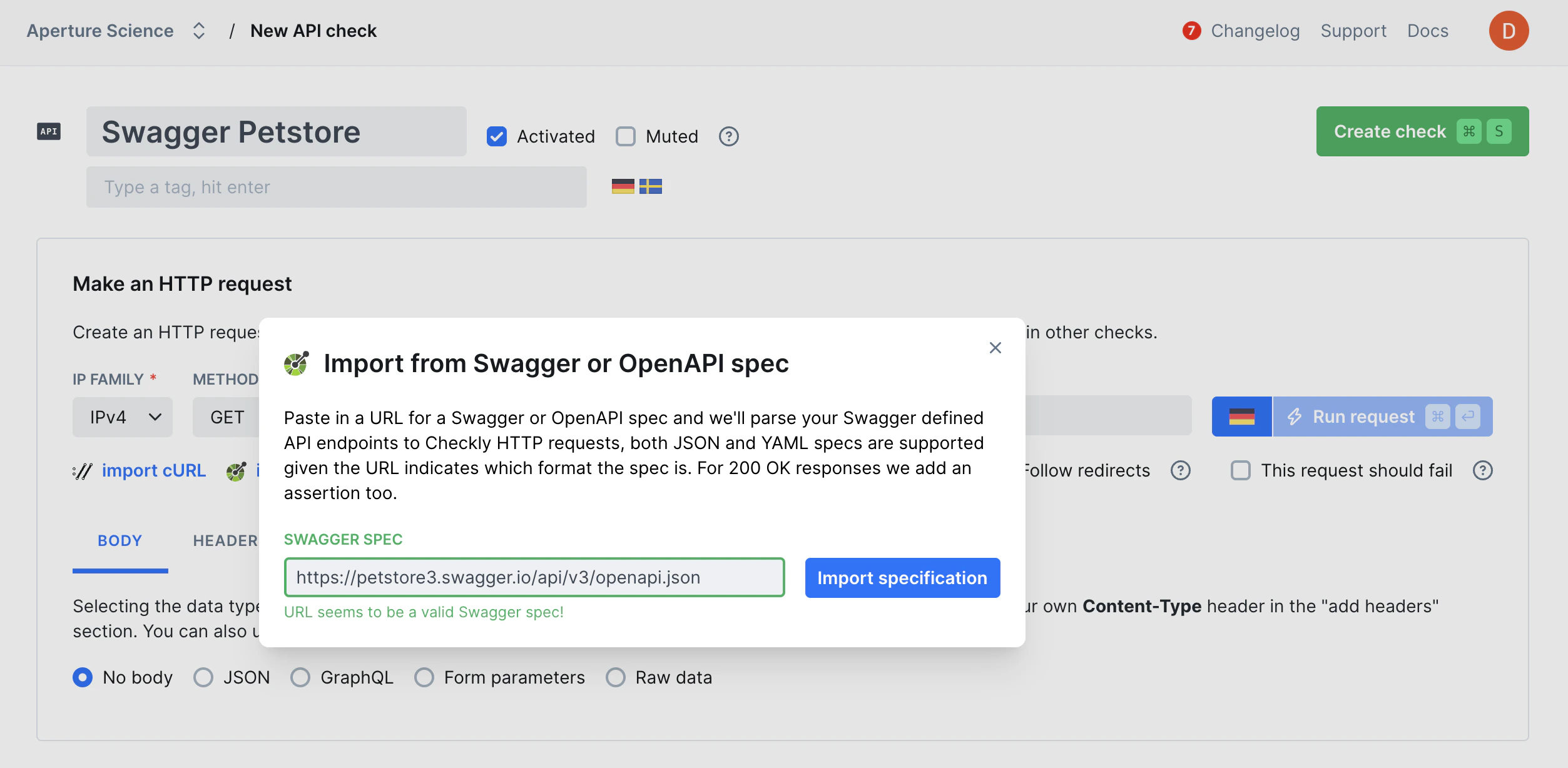 Light mode interface