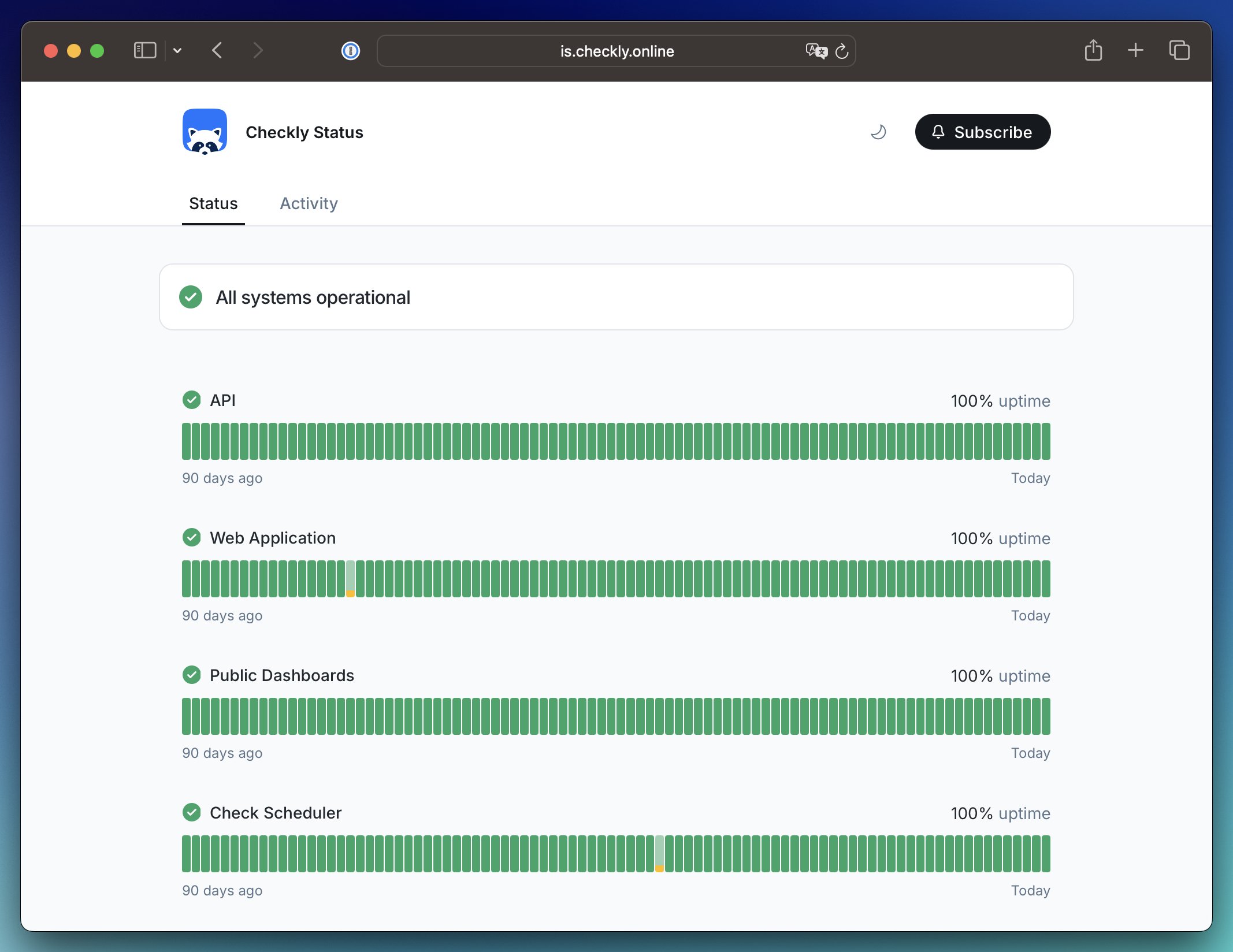 Status page example