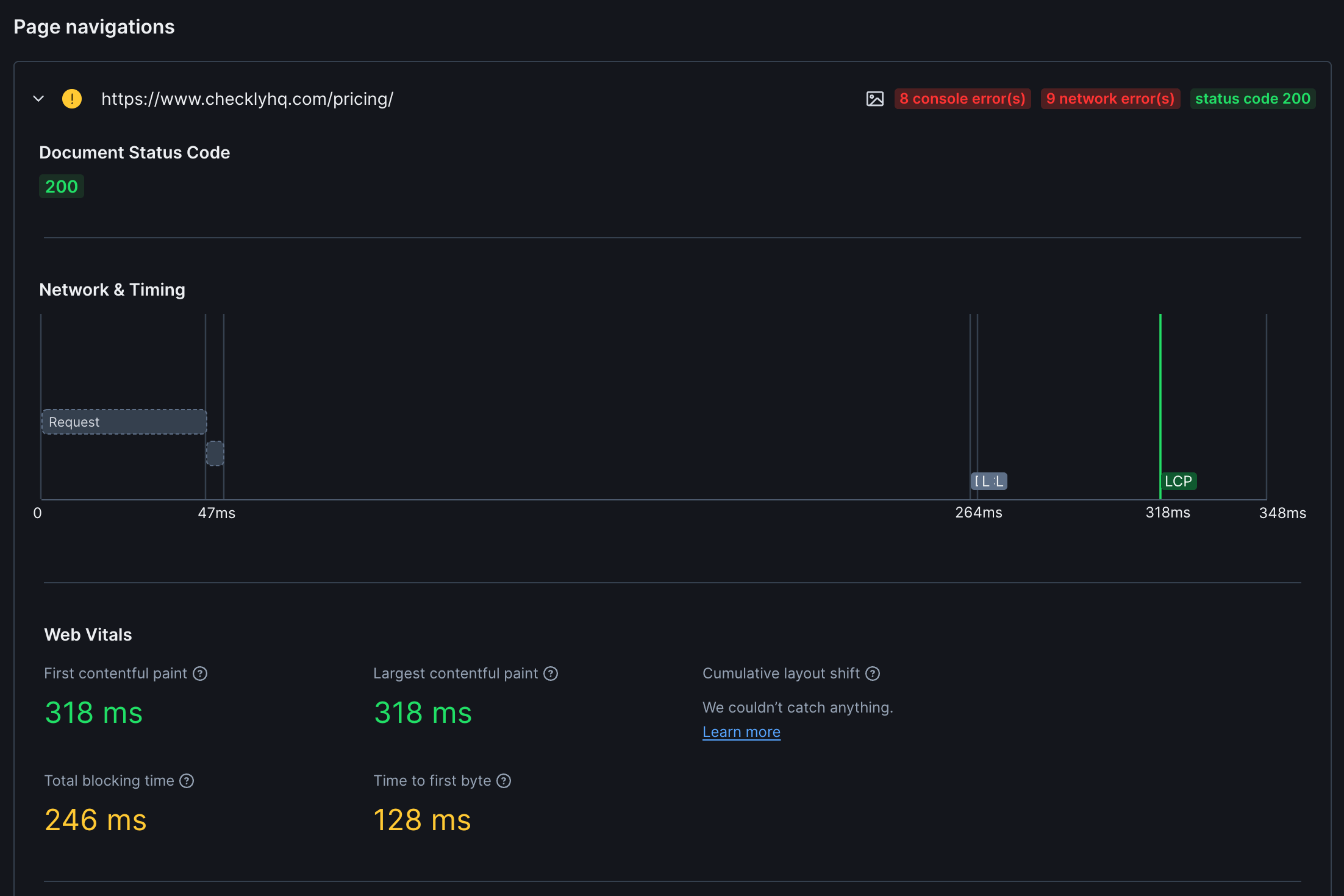 Dark mode interface