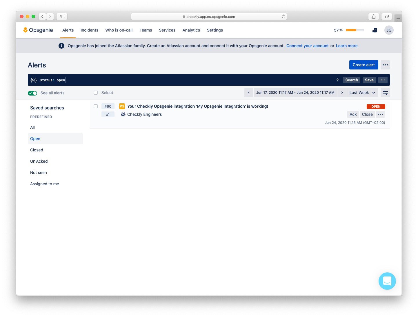 setup checkly opsgenie integration step 6
