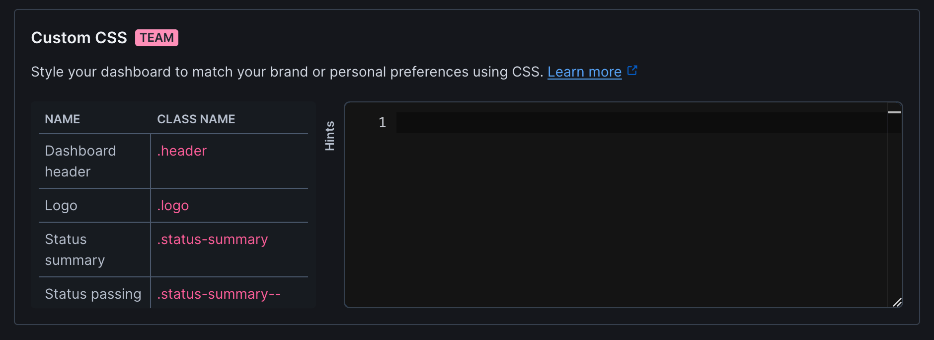 Dark mode interface