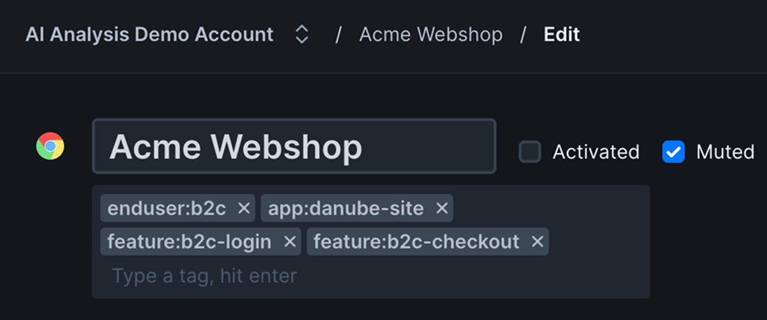 Dark mode interface