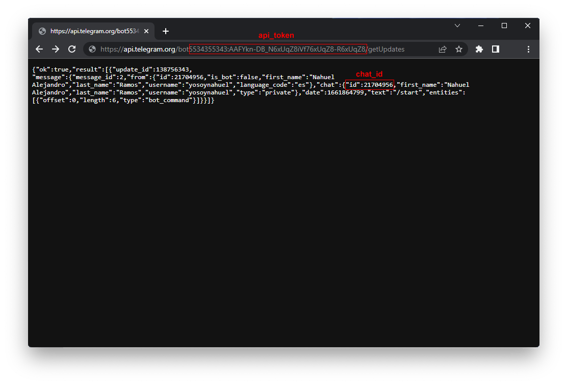 setup checkly telegram_bot step 5