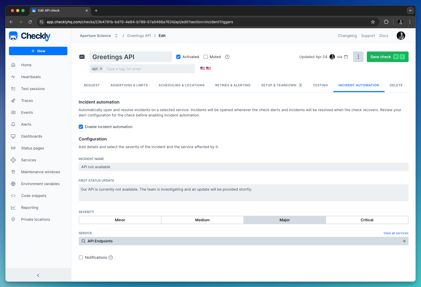 Incident automation