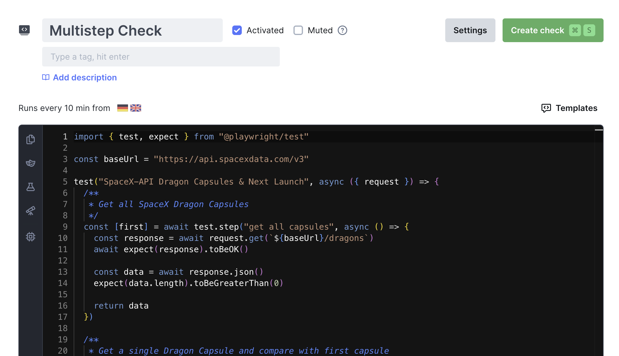 Multistep check overview