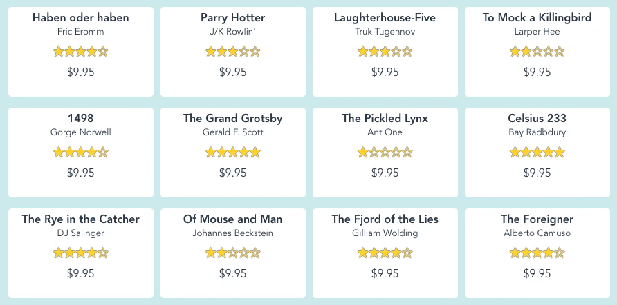 books with titles ready for scraping