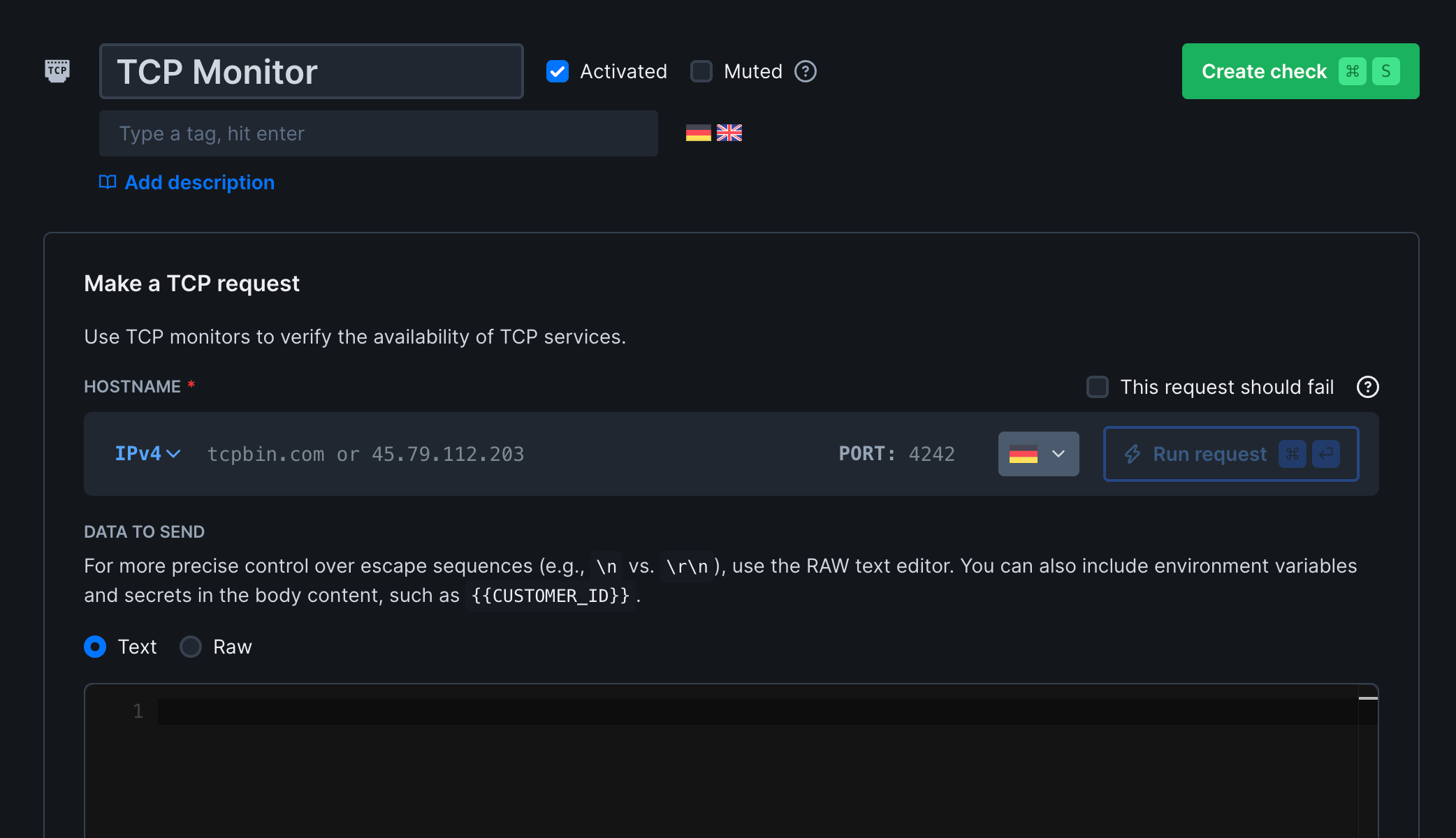 TCP monitor overview