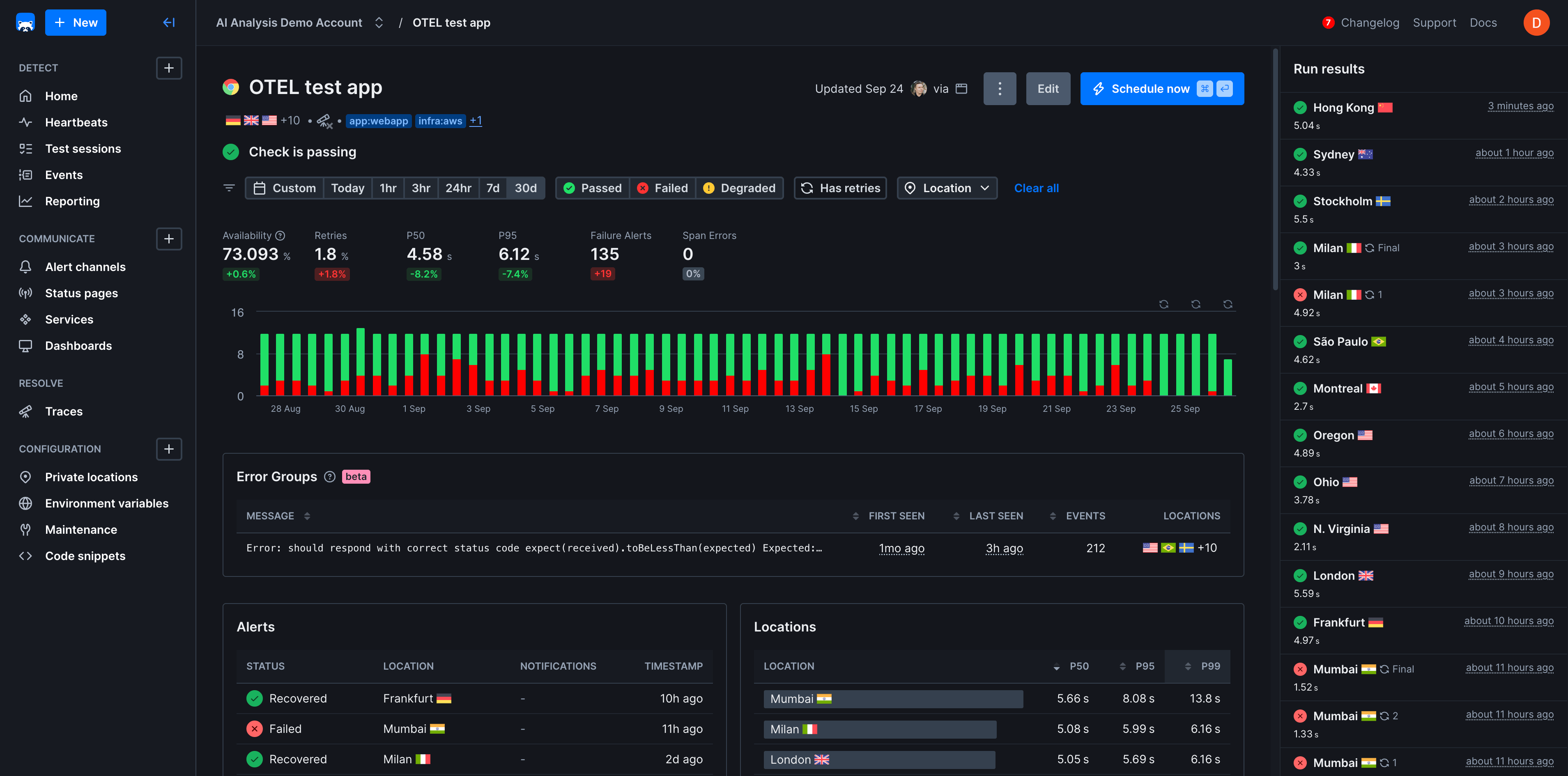 Dark mode interface
