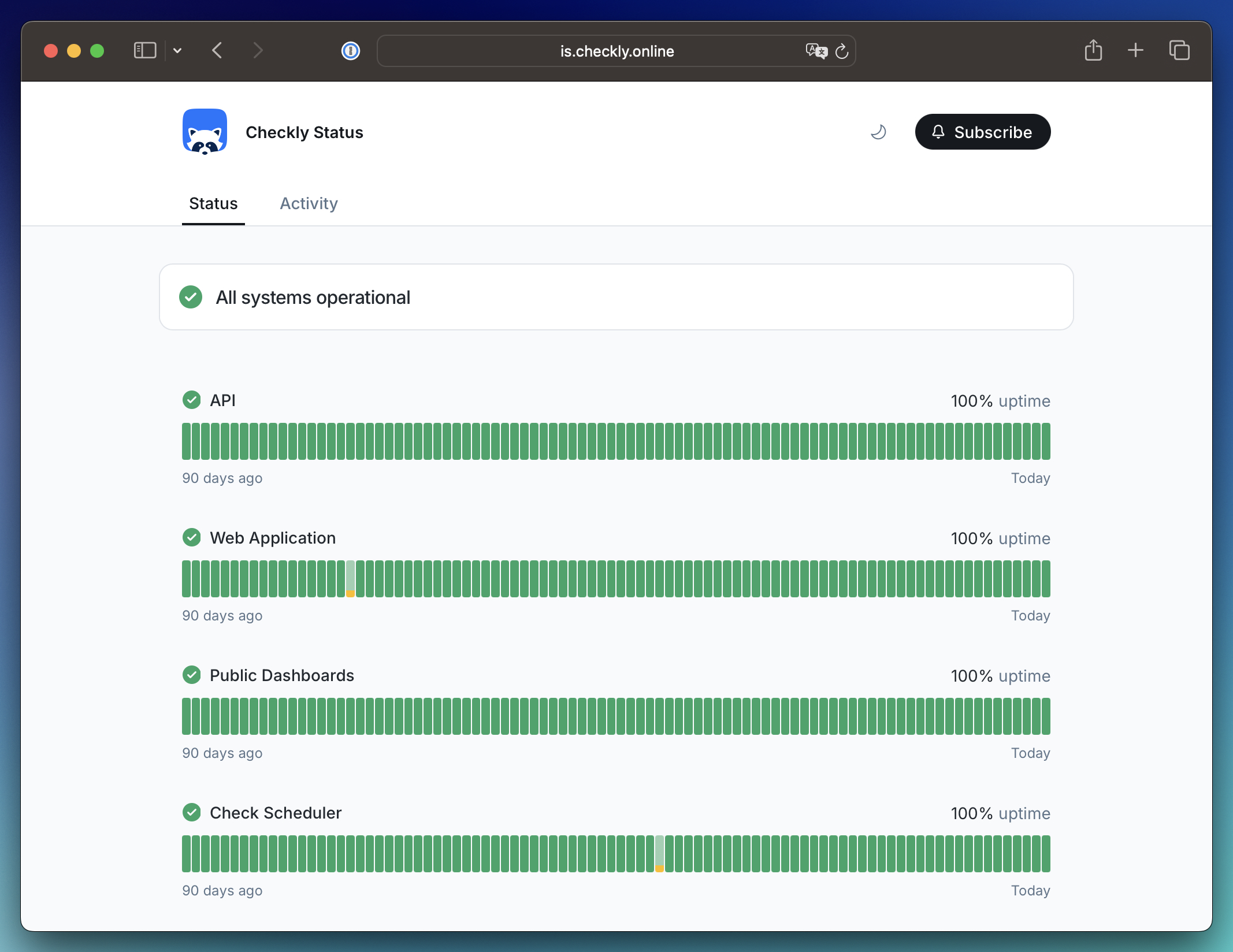 Status page example