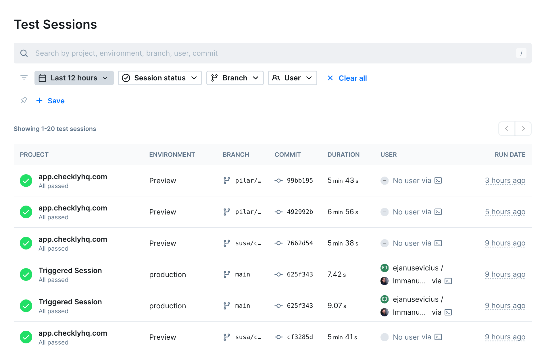 Testing overview