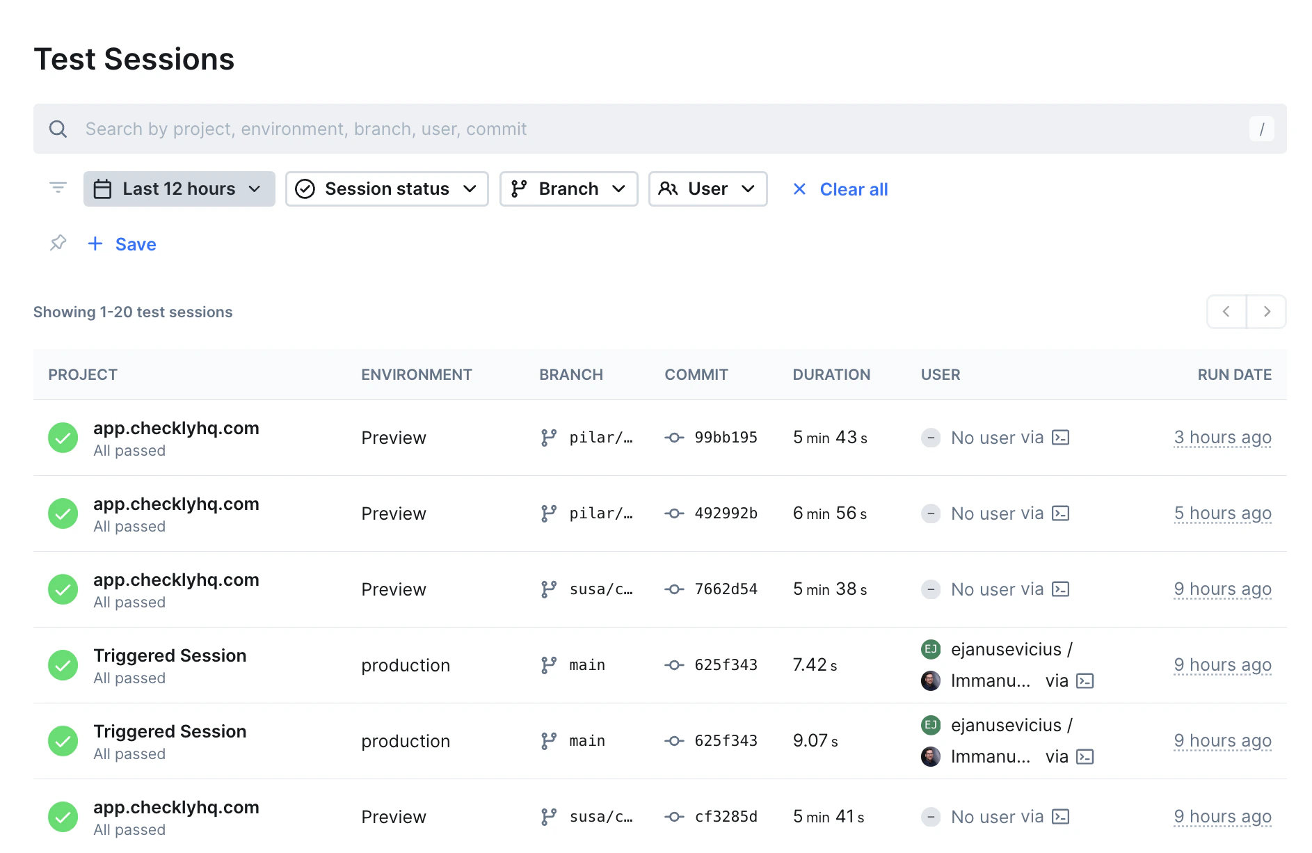 Testing overview