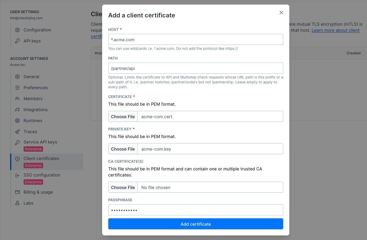 api checks client certificates