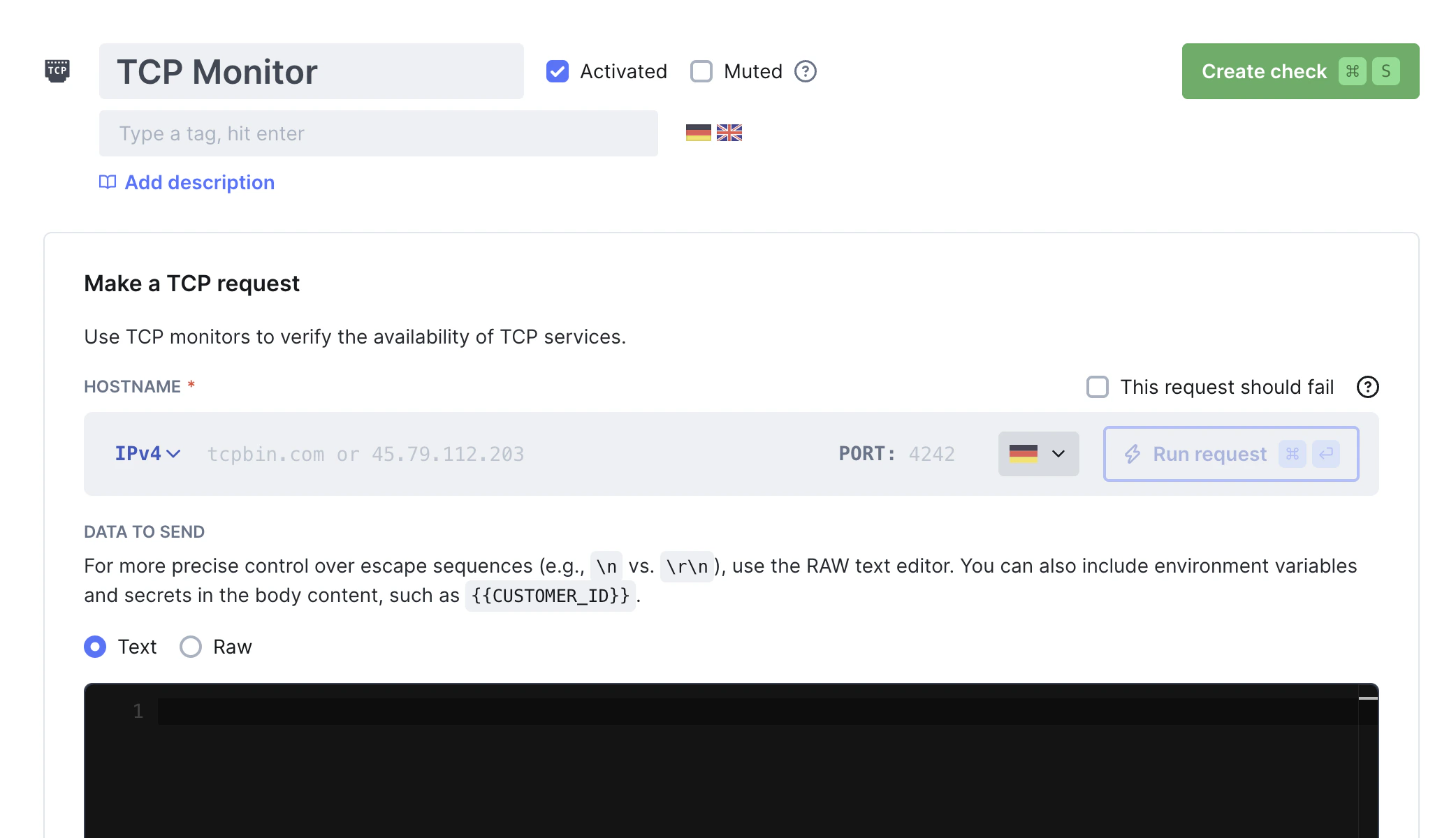 TCP monitor overview