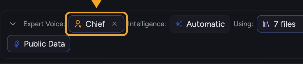 Chief: Applying a voice to a chat — Switch or reset the voice