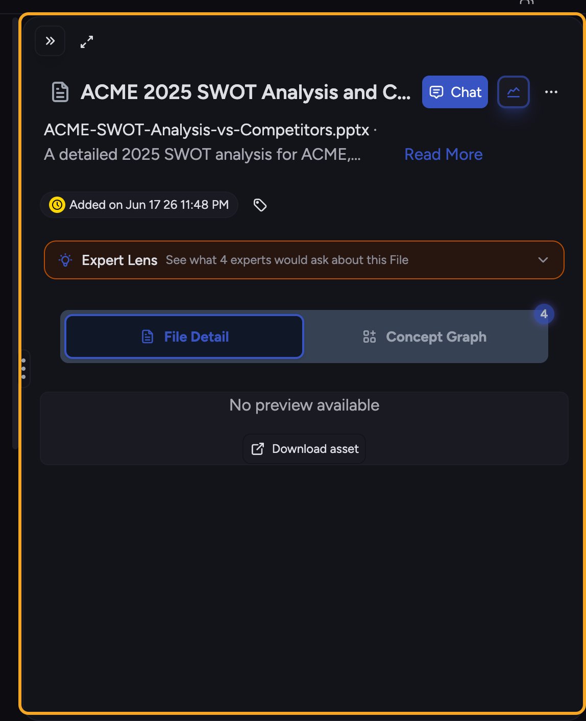 Chief: Asset details — A file's details panel