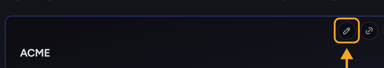 Chief - the Rename pencil icon on a Project row in the Switch Projects picker