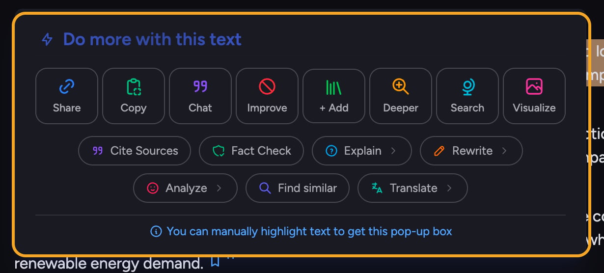 Chief: Do more with this answer — the full action menu