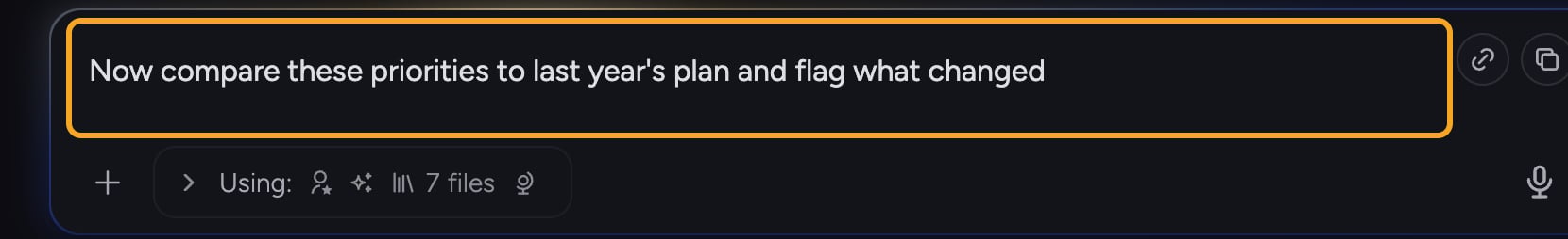 Chief: following up — type a follow-up in the prompt bar