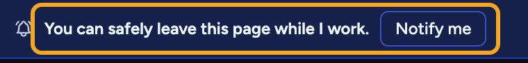 Chief: background chats — you can safely leave this page banner