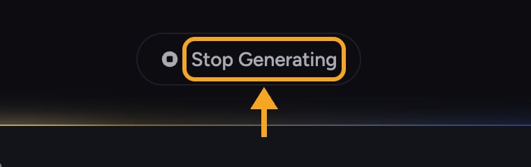 Chief troubleshooting - Stop Generating to halt a slow answer and re-send